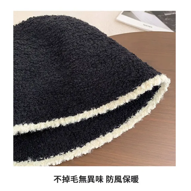 【kingkong】針織毛絨漁夫帽 韓系防寒保暖帽 水桶帽