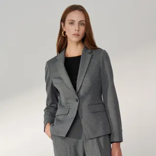 【SST&C】深藍菱紋彈力針織方領西裝外套01012409003(換季65折)