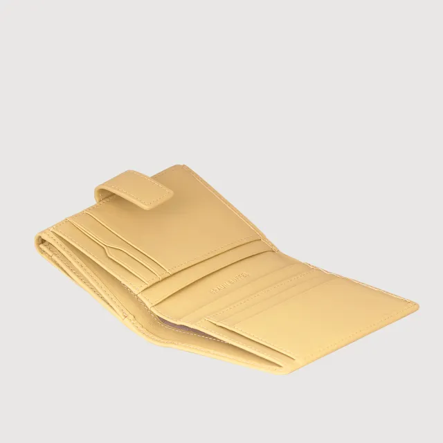 【BRAUN BUFFEL 德國小金牛】薇拉-A 8卡兩折短夾-淺棕色(BF850-404-CR) 錢包送禮推薦