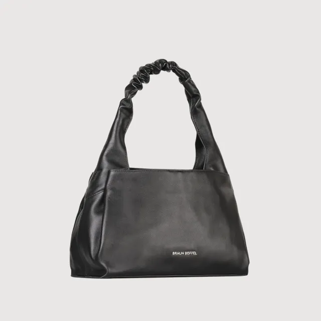 【BRAUN BUFFEL 德國小金牛】薇拉-A 附背帶大肩包-黑色(BF850-52-BK) 女包送禮推薦