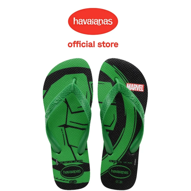 havaianas 哈瓦仕 拖鞋 男鞋 女鞋 漫威英雄 綠巨人浩克 Top Marvel Logomania 綠 4146953-5579U(哈瓦士)