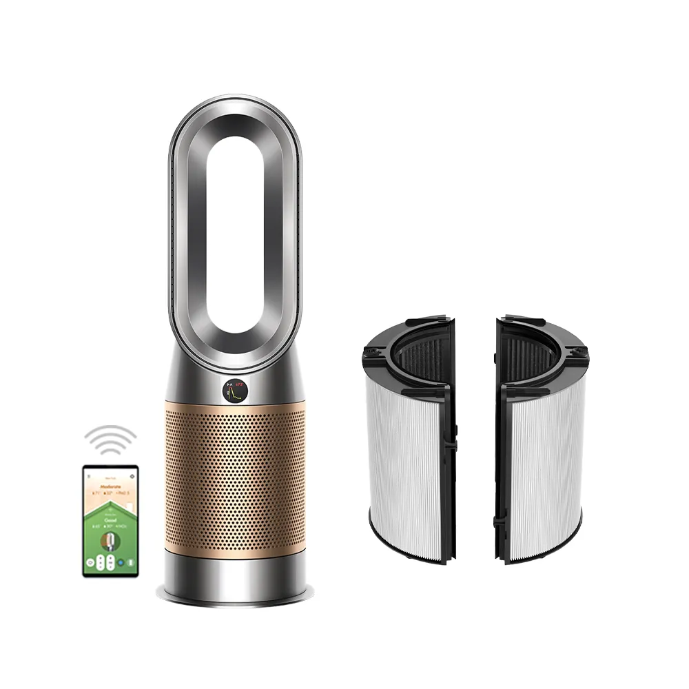 【dyson 戴森】HP09 Purifier Hot+Cool Formaldehyde 三合一甲醛偵測涼暖空氣清淨機 循環風扇(鎳金色)