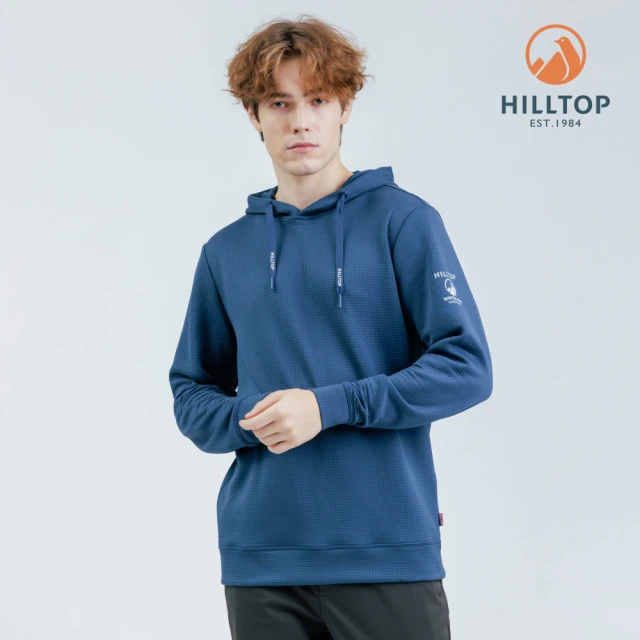 Hilltop 山頂鳥 POLYGIENE抗菌保暖連帽上衣 男款 藍｜PH51XML7ECE0