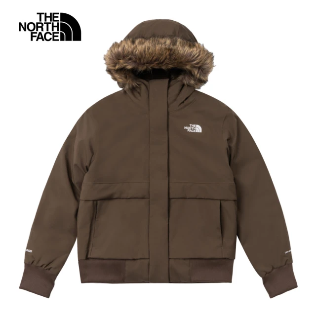 The North Face 北面女款棕色DryVent防水透氣保暖連帽羽絨外套｜83SV1OI