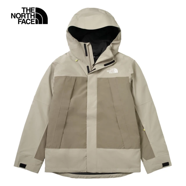 The North Face 北面男款黑色防水透氣保暖連帽三