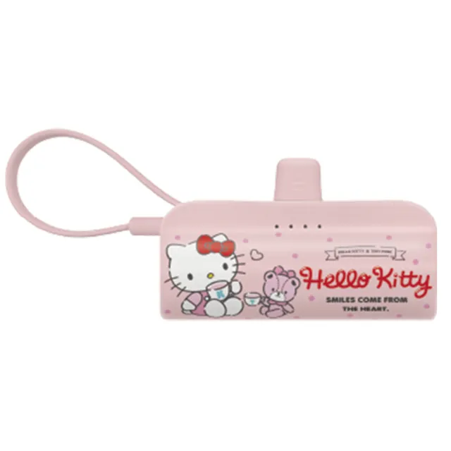 【HongXin】Hello Kitty KPB-2301A 5000mAh 快充直插式口袋行動電源(TYPE-C接頭)