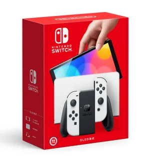 【Nintendo 任天堂】Switch OLED 白色主機+保護貼(台灣公司貨)