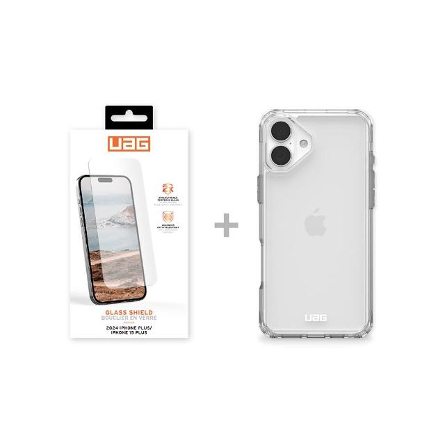 (買殼送貼)【UAG】iPhone 16 Plus 耐衝擊保護殼配件組 (支援無線充電)