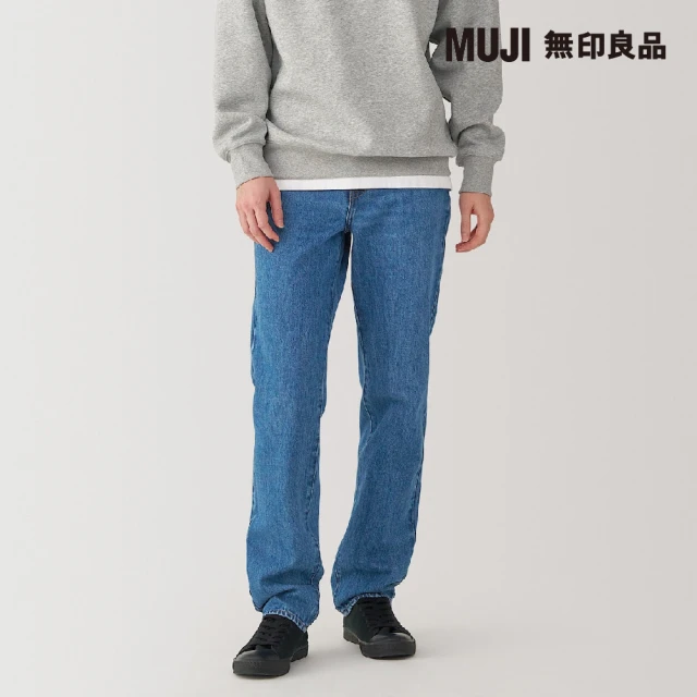 MUJI 無印良品 男吉貝木棉混丹寧直筒褲(共2色)