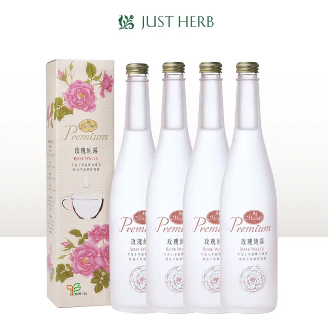 【JustHerb 香草集】曼寧玫瑰純露560ml x4入(大馬士革玫瑰)