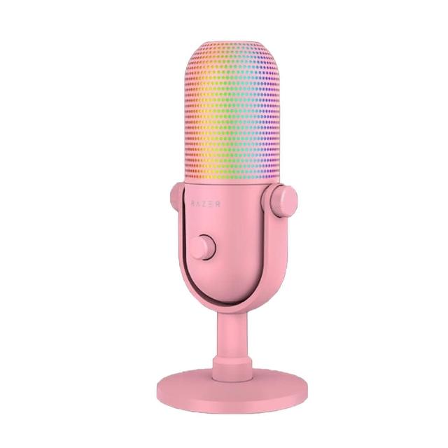 【Razer 雷蛇】Seiren V3 Chroma 魔音海妖幻彩版 麥克風(粉晶)