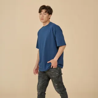 【NEW BALANCE】NB 圓形鋼印NB短袖上衣_MT43521NNY_男性_藍色(美版 版型偏大)