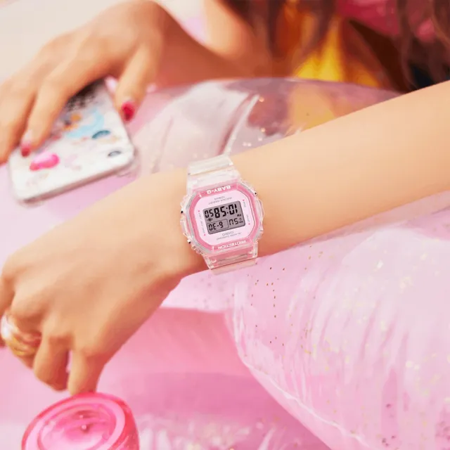 【CASIO 卡西歐】BABY-G 活力盛夏透彩電子手錶-3色可選 禮物(BGD-565SJ-2/BGD-565SJ-7/BGD-565SJ-9/速)