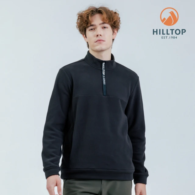 Hilltop 山頂鳥 POLARTEC保暖刷毛上衣 男款 黑｜PH51XML4ECA0