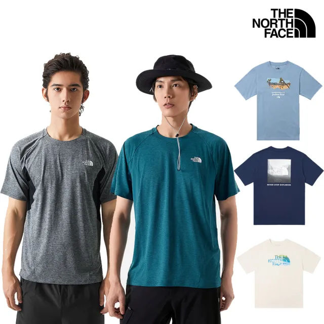 【The North Face 官方旗艦】嚴選男女款短Tee-純棉/吸濕排汗/透氣(多款可選)