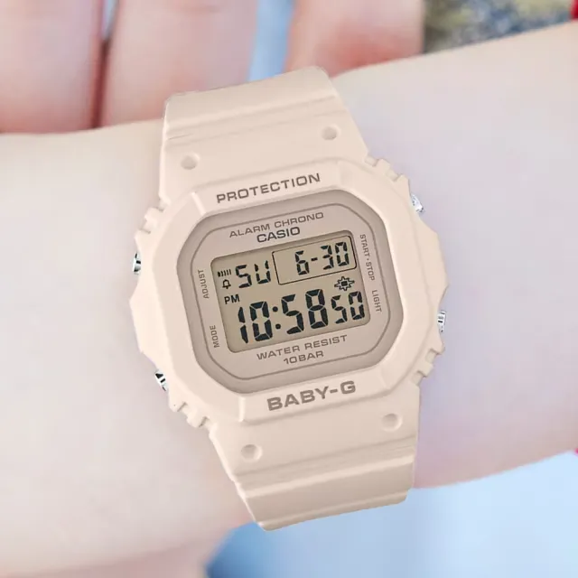 【CASIO 卡西歐】BABY-G 纖薄輕巧電子手錶 禮物 開學(新版BGD-565U-4/舊版BGD-565-4)