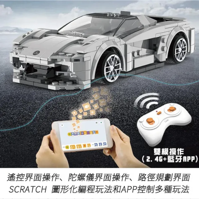 【ToysRUs 玩具反斗城】Cada 1:20 名車系列積木組合 搖控車(APP+遙控器雙遙控)