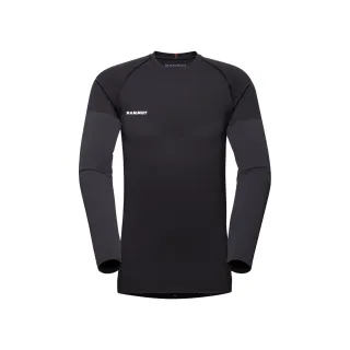 【Mammut 長毛象】Trift Longsleeve Men 羊毛混紡長袖排汗衣 黑色 男款 #1016-01070