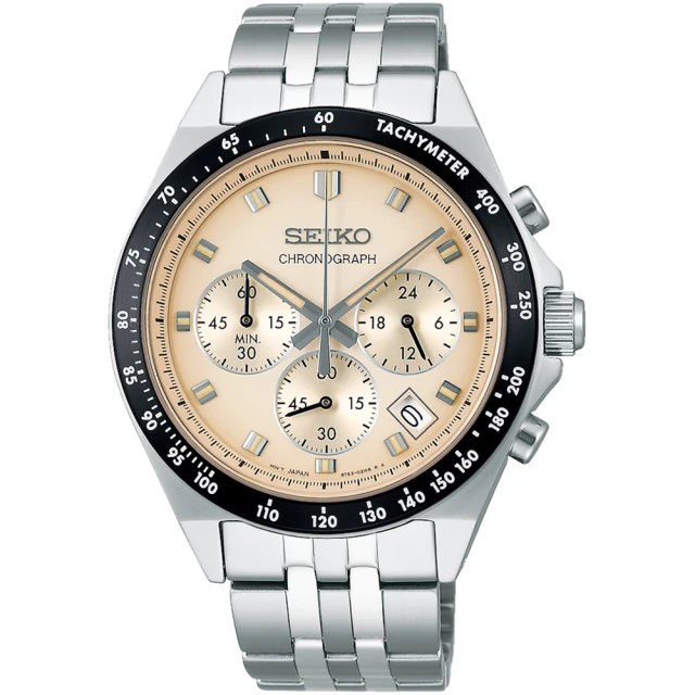 SEIKO 精工 CS 紳士時尚三眼計時手錶-41mm(8T63-02R0S/SBTR045J)