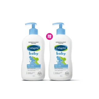 【Cetaphil 舒特膚】官方直營 baby溫和潤膚乳 400ml*2入(嬰兒乳液/臉部身體適用)