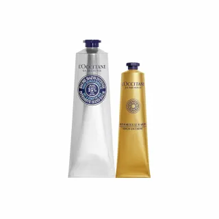 【L’Occitane 歐舒丹】官方直營 乳油木抗老嫩手組(蠟菊賦活護手霜75ml+密集修護手膜霜150ml)