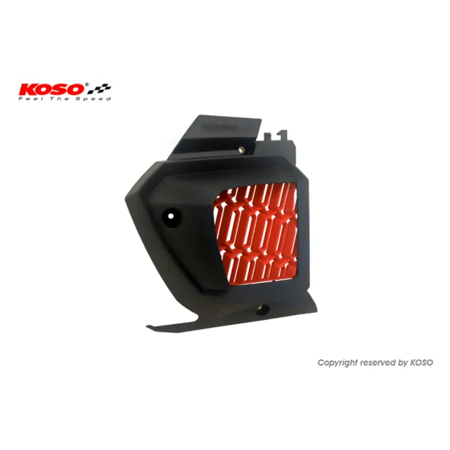 【KOSO】導風水箱護罩 黑罩/紅網(SYM JET SL-125/YAMAHA 六代勁戰/Force 2.0/水冷BWS/Force 155/S-max)