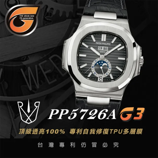 【RX8-G3】第7代保護膜 Patek Philippe百達翡麗 膠帶款 系列腕錶、手錶貼膜(不含手錶)