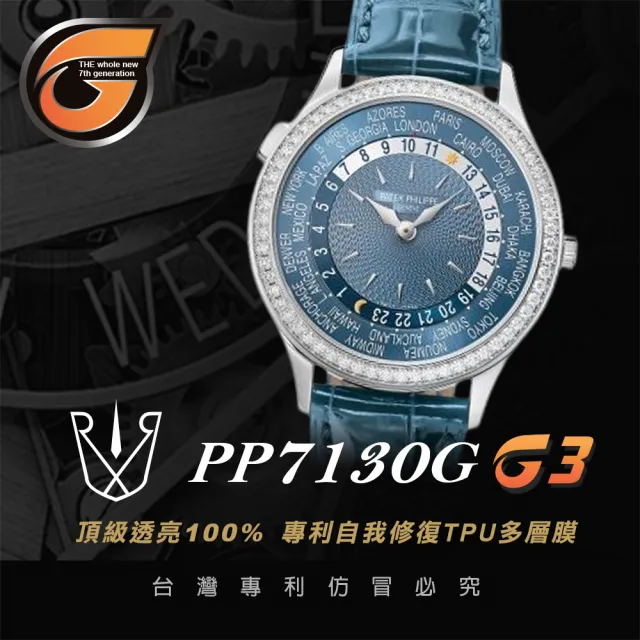 【RX8-G3】第7代保護膜 Patek Philippe百達翡麗 膠帶款 系列腕錶、手錶貼膜(不含手錶)