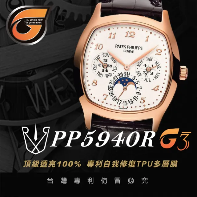 【RX8-G3】第7代保護膜 Patek Philippe百達翡麗 膠帶款 系列腕錶、手錶貼膜(不含手錶)