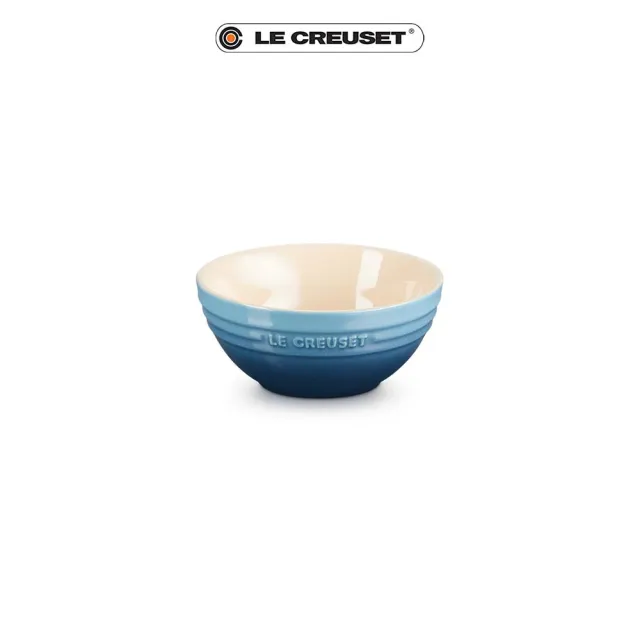 【Le Creuset】瓷器韓式湯碗13cm(雪紡粉/水手藍/燧石灰/無花果 4色選1)