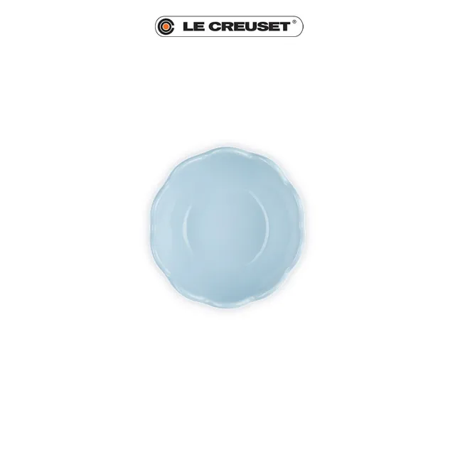 【Le Creuset】瓷器蕾絲花型碗14cm(海岸藍)