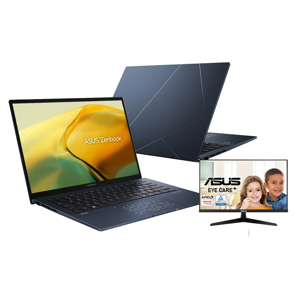 【ASUS】+24型螢幕組★14吋i7輕薄筆電(ZenBook UX3402VA/i7-13700H/16G/512G SSD/W11/EVO/2.5K)