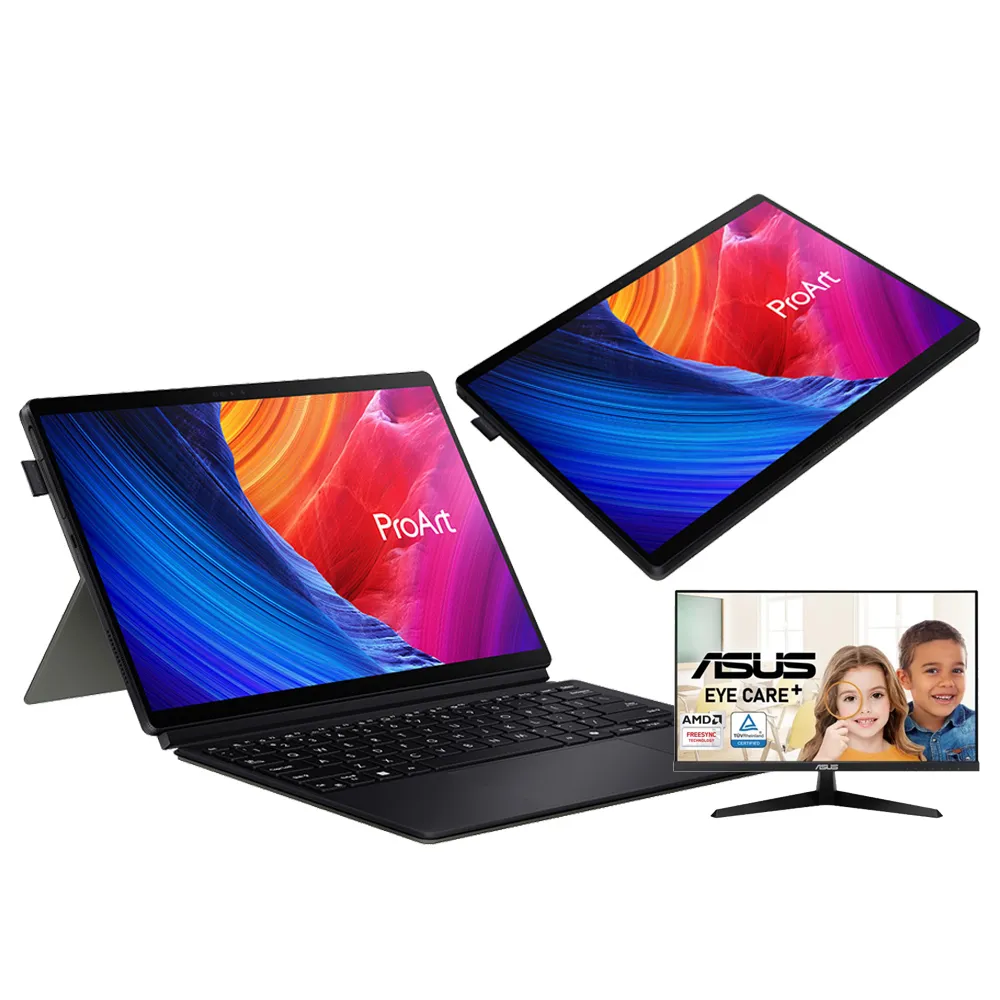 【ASUS】+27型螢幕組★13.3吋Copilot+PC觸控AI筆電(ProArt PZ13 HT5306QA/Snapdragon X Plus/16G/1TB/OLED)