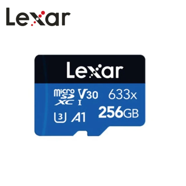 Lexar 雷克沙 633x UHS-I A1 U3 256GB microSD記憶卡(適用各種手機、攝影裝置)