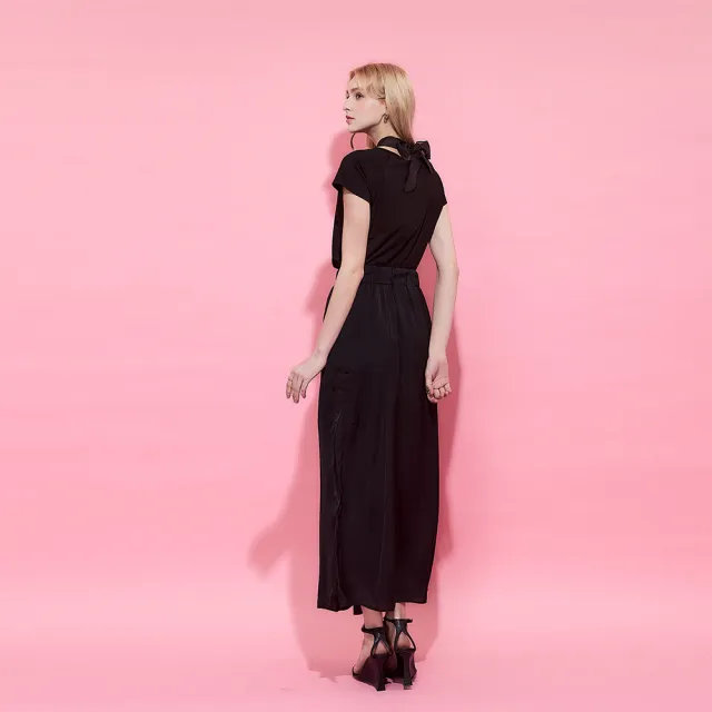 【ICHE 衣哲】法式優雅蕾絲織帶拼接造型上衣