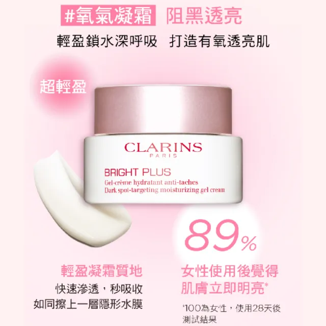 【CLARINS 克蘭詩】女神亮白無限組(亮白淡斑精華 30ml+淡斑水凝霜 50ml/週年慶)