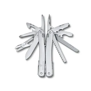 【VICTORINOX 瑞士維氏】Swiss Tool Spirit MX工具鉗 105mm/24用/銀(3.0224.MN)