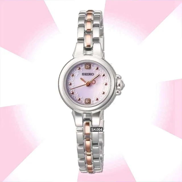 【SEIKO 精工】VIVACE系列太陽能真鑽魔幻公主銀色腕錶21㎜-加超值好禮 SK004(SWFA029J/V111-0AG0KS)