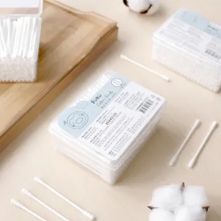 【PUKU 藍色企鵝】嬰幼兒螺旋棉花棒200pcs(台灣製)