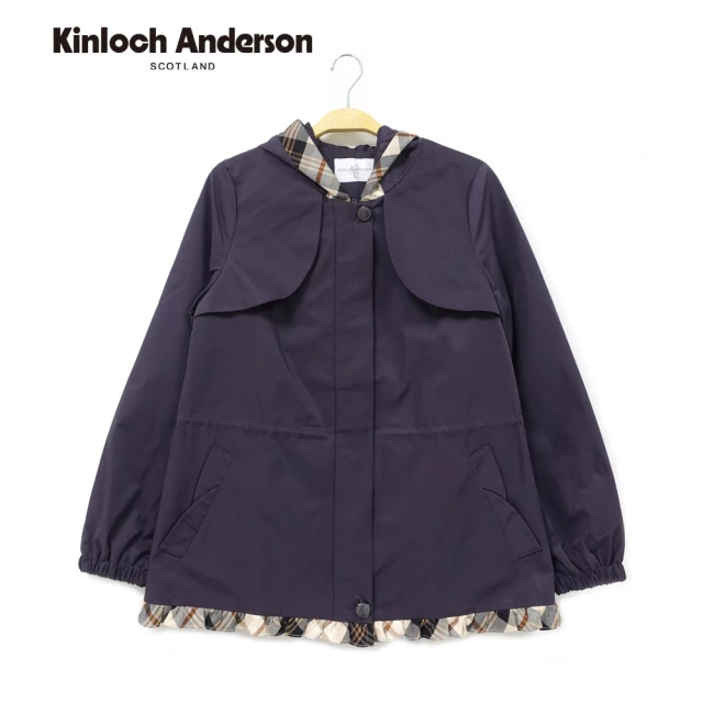 Kinloch Anderson 連帽格紋外套 金安德森女裝(KA0575604)