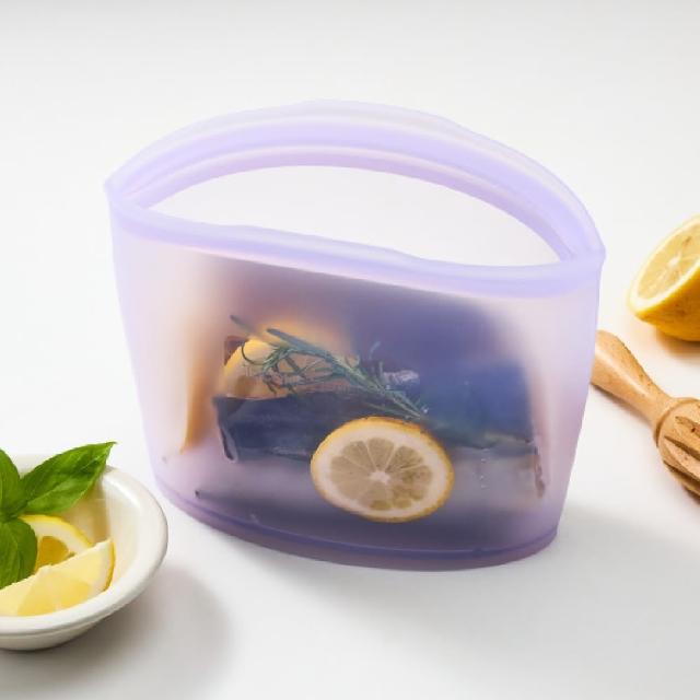 【Silipot】韓國鉑金矽膠料理儲存袋850ml M(副食品儲存袋 料理袋 儲存袋 保鮮袋 食物袋)