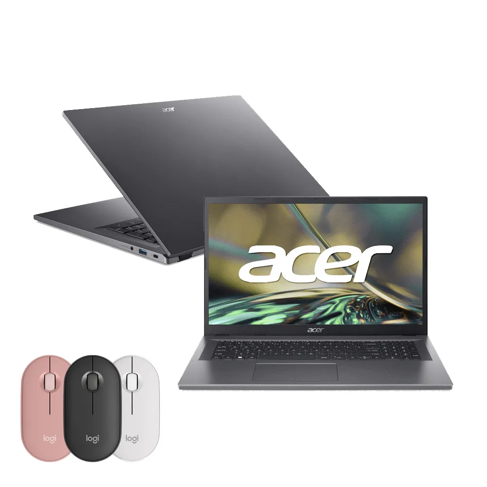 【Acer 宏碁】送無線滑鼠★17.3吋N200文書筆電(Aspire 3/A317-55P-P6RJ/N200/8G/512G SSD/W11)