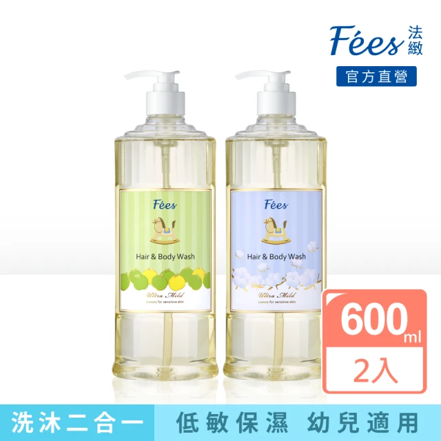 Fees 法緻 嬰兒柔護洗髮沐浴精600ml 2入組