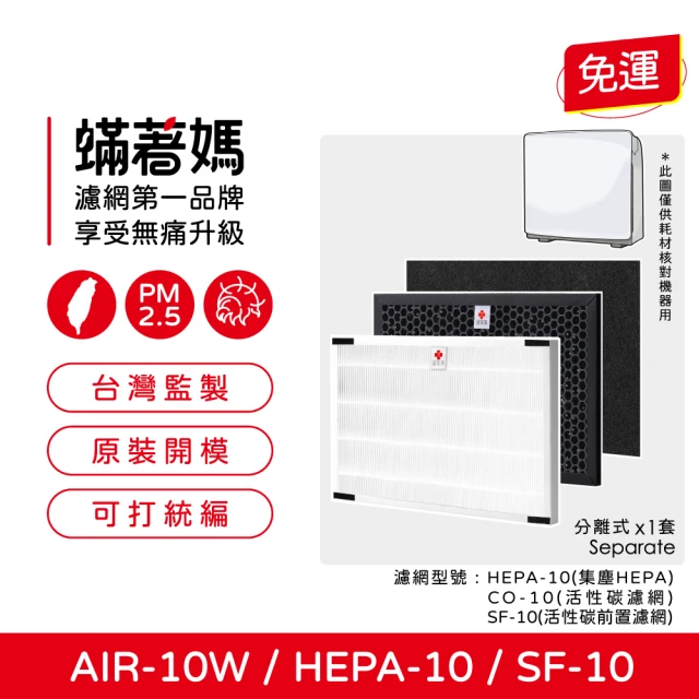 蟎著媽 高效型濾網一套(適用 佳醫 超淨 AIR-10W H