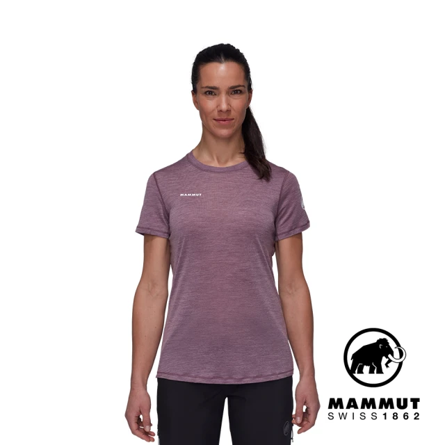 Mammut 長毛象 Tree Wool FL T-Shirt W 羊毛混紡快乾抗臭短袖T恤 波動紫 女款 #1017-06670