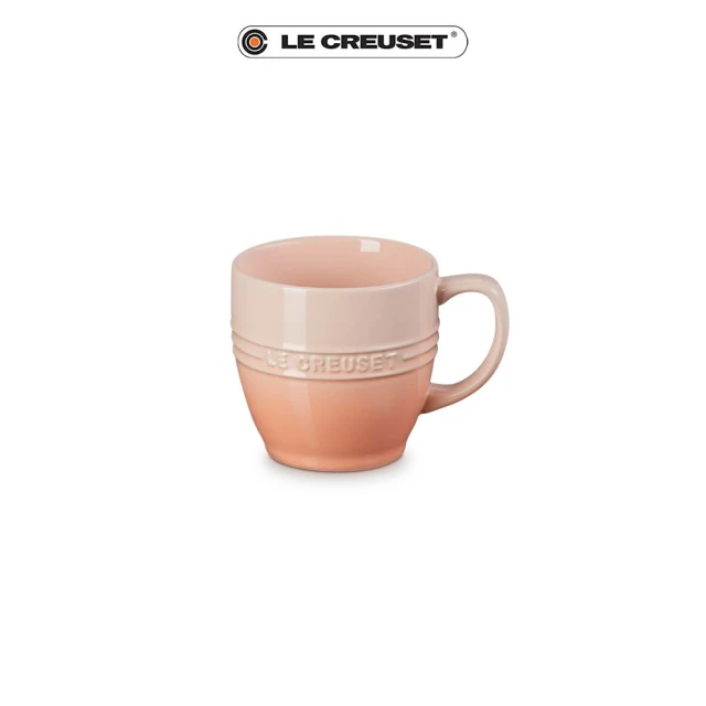 Le Creuset 瓷器輕虹霓彩系列英式馬克杯350ml(蜜桃橙)