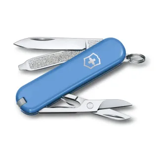 【VICTORINOX 瑞士維氏】Summer Rain 經典7用瑞士刀款 58mm/ 天空藍(0.6223.28G)