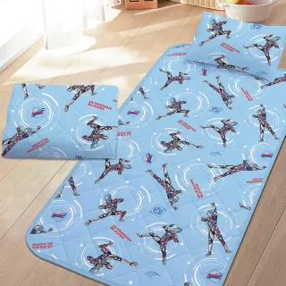 【戀家小舖】台灣製-卡通正版授權兒童睡墊三件組(英雄崛起-超能力霸王)