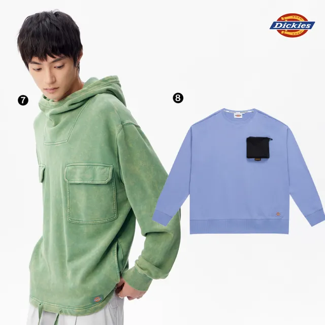 【Dickies】男女款大印花/logo刺繡休閒大學T(多款任選)