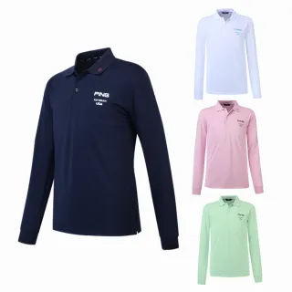 【PING】男款網眼PING-EYE素面高爾夫薄長袖POLO衫-共4色(吸濕排汗/抗UV/GOLF/高爾夫球衫/PA24290)